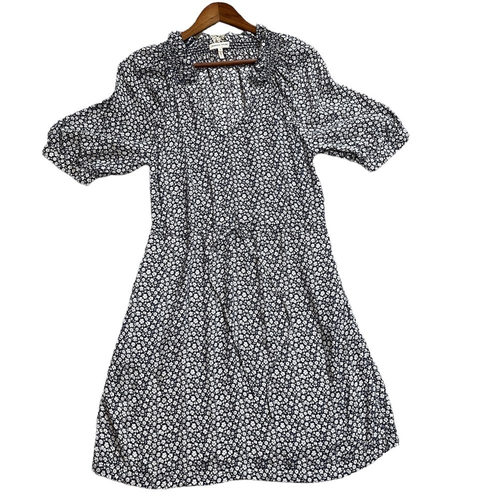 Rebecca Taylor Blue Lauren Floral Silk Shift Dress Size 8